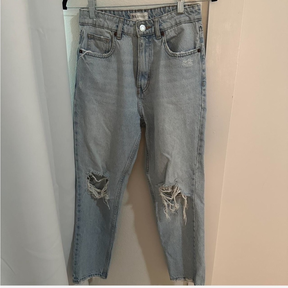 Zara High Rise Women Jeans - Light Blue